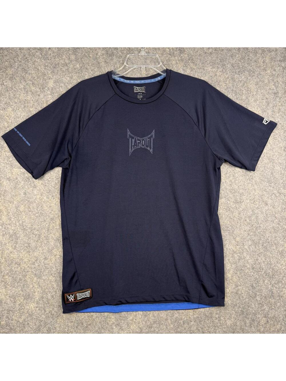 TapouT Test Yourself T Shirt MMA UFC Fighting Men Navy Blue Size Large 063